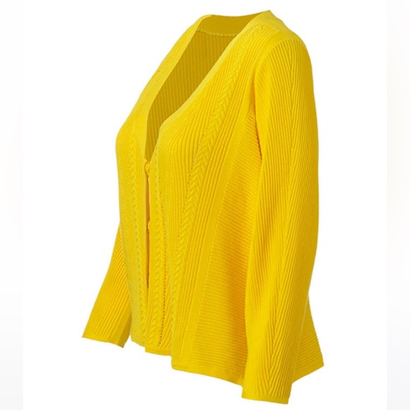 cabi NWOT Sunny Sweater, Blazing Yellow, SMALL, Spring 2020 - Picture 4 of 5